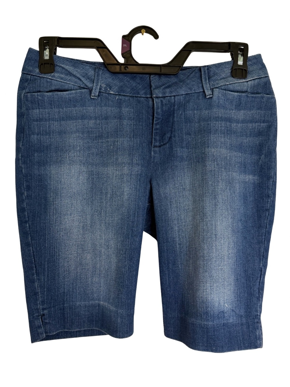 Old Navy Lightly Distressed Blue Denim Bermuda Shorts Size 6